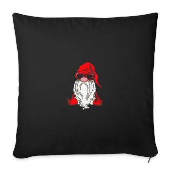 Christmas Christmas Gnome Christmas Gnome - Sofa pillowcase 17,3'' x 17,3'' (45 x 45 cm) - black - Front