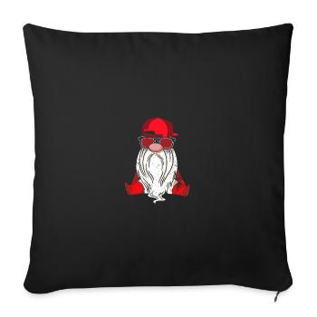 Christmas Christmas Gnome Christmas Gnome - Sofa pillowcase 17,3'' x 17,3'' (45 x 45 cm) - black - Front