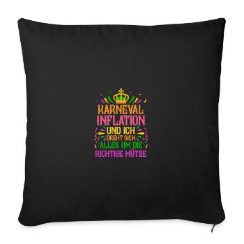 Carnival Costume Carnival - Sofa pillowcase 17,3'' x 17,3'' (45 x 45 cm) - black - Front