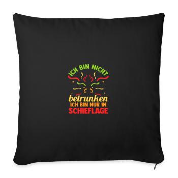 Karnevalskostüm Bier Fasching Karneval - Sofakissenbezug 45 x 45 cm - Schwarz - Vorne