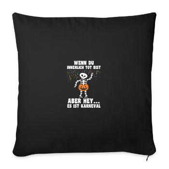 Costume de carnaval Carnaval - Housse de coussin décorative 45 x 45 cm - noir - Devant