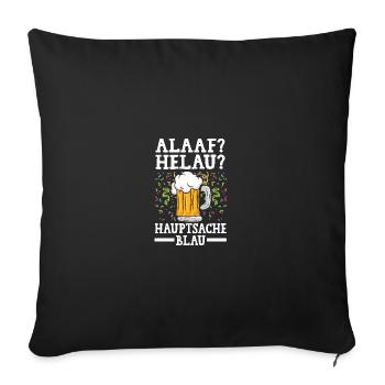 Karnevalskostüm Bier Saufen Fasching Karneval - Sofakissenbezug 45 x 45 cm - Schwarz - Vorne
