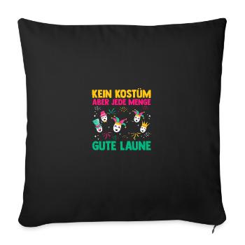 Costume de carnaval Carnaval - Housse de coussin décorative 45 x 45 cm - noir - Devant