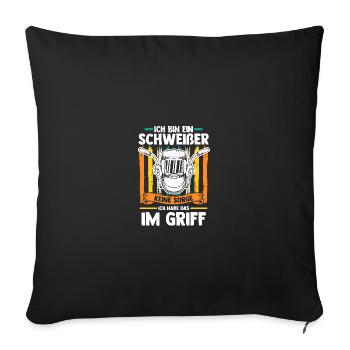 Soudage Soudeurs Soudeurs - Housse de coussin décorative 45 x 45 cm - noir - Devant