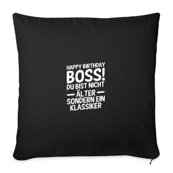 , Group Leader, Team Leader, Supervisor - Sofa pillowcase 17,3'' x 17,3'' (45 x 45 cm) - black - Front