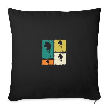 Hobby Horse Hobby Horsing - Sofa pillowcase 17,3'' x 17,3'' (45 x 45 cm) - black - Front