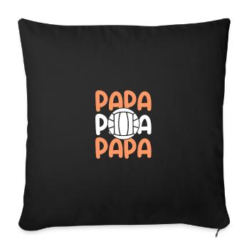 Handballeur, papa, père, handball - Housse de coussin décorative 45 x 45 cm - noir - Devant