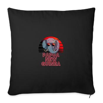 Papouasie-Nouvelle-Guinée - Housse de coussin décorative 45 x 45 cm - noir - Devant