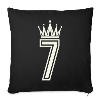 Royal Seven Logo - Sofa pillowcase 17,3'' x 17,3'' (45 x 45 cm) - black - Front