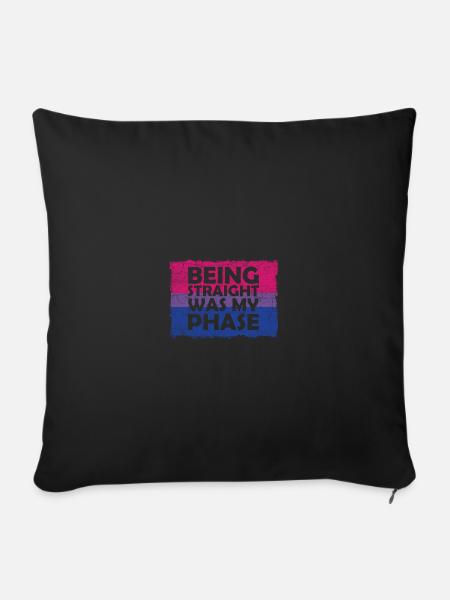 Being Straight was my phase Bisexuell Bi LGBT - Sofakissenbezug 45 x 45 cm - Schwarz