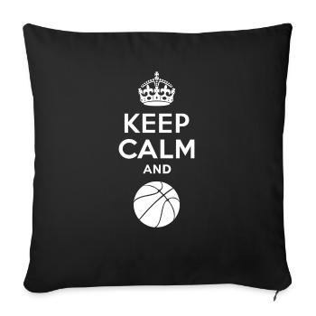 Keep Calm - Basketball 2 - Housse de coussin décorative 45 x 45 cm - noir - Devant