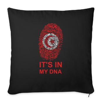 Tunisia DNA - Sofa pillowcase 17,3'' x 17,3'' (45 x 45 cm) - black - Front