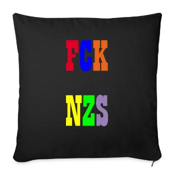 FCK NZS - Housse de coussin décorative 45 x 45 cm - noir - Devant