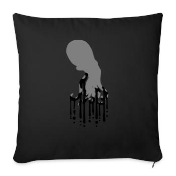 Tentacle Octopus Ink Drop Graffiti Spray Cool - Sofa pillowcase 17,3'' x 17,3'' (45 x 45 cm) - black - Front