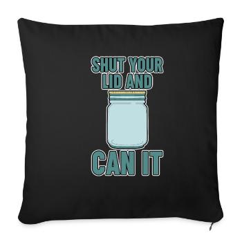 Fermez votre couvercle et peut-il 2 - Housse de coussin décorative 45 x 45 cm - noir - Devant