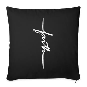 Faith - Sofakissenbezug 45 x 45 cm - Schwarz - Vorne