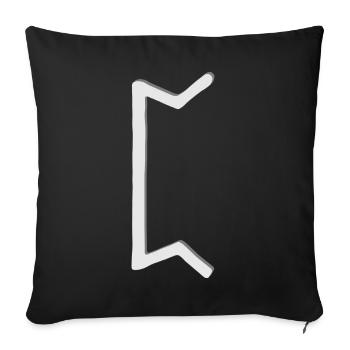 Futhark Runic Alphabet Perth - Sofa pillowcase 17,3'' x 17,3'' (45 x 45 cm) - black - Front