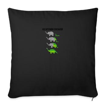 de wie entstanden dinosaurier 1 schwarz - Sofakissenbezug 45 x 45 cm - Schwarz - Vorne