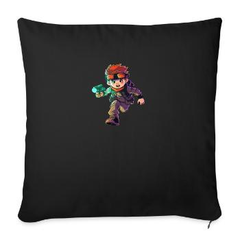 Cool Laser Tag Pro Illustration & Action Graphic - Sofa pillowcase 17,3'' x 17,3'' (45 x 45 cm) - black - Front
