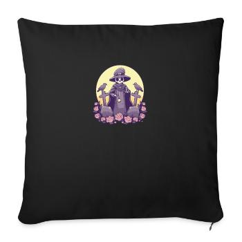 Kawaii Pastel Goth Cute Witchy Death Grim Reaper - Sofa pillowcase 17,3'' x 17,3'' (45 x 45 cm) - black - Front