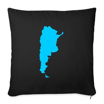 Argentinien Landkarte - Sofakissenbezug 45 x 45 cm - Schwarz - Vorne