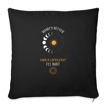 What's Better Than A Capricorn?... - Sofa pillowcase 17,3'' x 17,3'' (45 x 45 cm) - black - Front