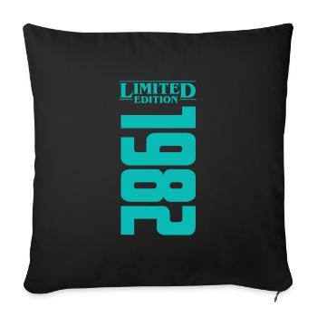 1982 Édition Limitée 40e Anniversaire Jeunes Filles - Housse de coussin décorative 45 x 45 cm - noir - Devant
