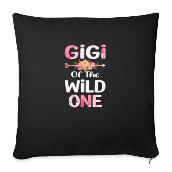 Gigi Of The Wild One Mother s Day Mom Grandma - Sofa pillowcase 17,3'' x 17,3'' (45 x 45 cm) - black - Front