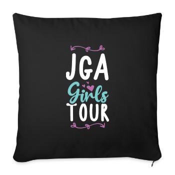 Jga Bachelorette Girls Tour - Housse de coussin décorative 45 x 45 cm - noir - Devant