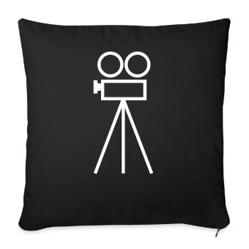 Retro Film Camera - Sofa pillowcase 17,3'' x 17,3'' (45 x 45 cm) - black - Front