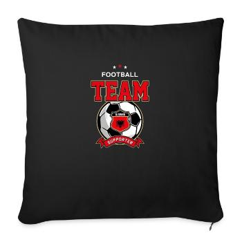 Albania - Sofa pillowcase 17,3'' x 17,3'' (45 x 45 cm) - black - Front