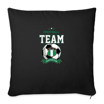 Nigéria - Housse de coussin décorative 45 x 45 cm - noir - Devant