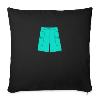 Badehose Badeshorts Badebekleidung Schwimmen Baden - Sofakissenbezug 45 x 45 cm - Schwarz - Vorne