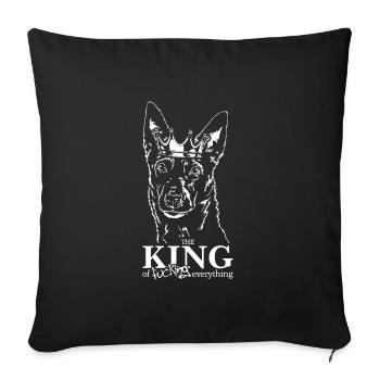 KELPIE AUSTRALIEN Roi de tout Wilsigns - Housse de coussin décorative 45 x 45 cm - noir - Devant