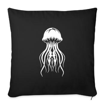 Jellyfish Gift - Sofa pillowcase 17,3'' x 17,3'' (45 x 45 cm) - black - Front