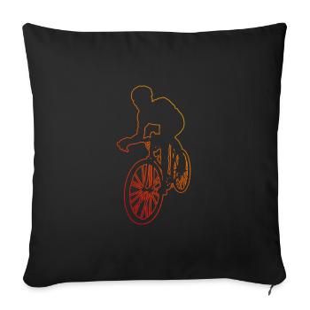Vélo de route Vélo de route Femmes Cyclisme sur route - Housse de coussin décorative 45 x 45 cm - noir - Devant