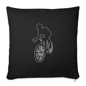 Men's Road Bike Women's Road Bike Road Bike - Sofa pillowcase 17,3'' x 17,3'' (45 x 45 cm) - black - Front