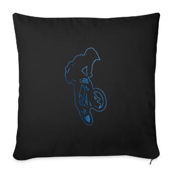 BMX Hommes BMX Garçons BMX Vélo BMX Cyclisme - Housse de coussin décorative 45 x 45 cm - noir - Devant