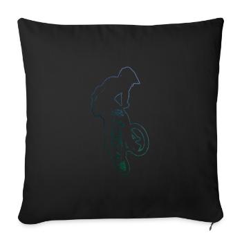 ladies cycling bmx young bike bmx bicycle - Sofa pillowcase 17,3'' x 17,3'' (45 x 45 cm) - black - Front