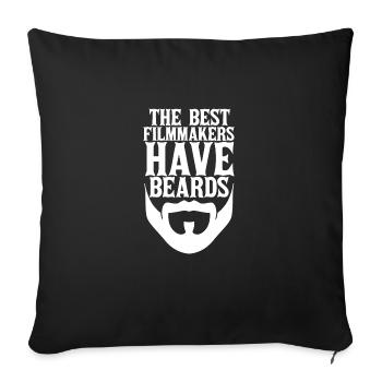 Cinéaste réalisateur producteur de film caméraman - Housse de coussin décorative 45 x 45 cm - noir - Devant