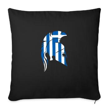 Sparta Greece - Sofa pillowcase 17,3'' x 17,3'' (45 x 45 cm) - black - Front
