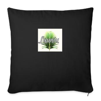Launiu - Housse de coussin décorative 45 x 45 cm - noir - Devant