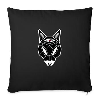 Mekuroeil - Sofa pillowcase 17,3'' x 17,3'' (45 x 45 cm) - black - Front