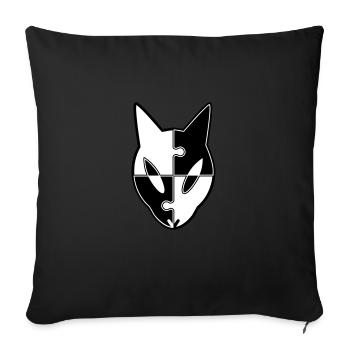 Puzzled Ekuroeil - Sofa pillowcase 17,3'' x 17,3'' (45 x 45 cm) - black - Front