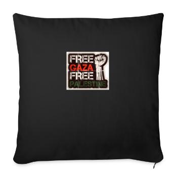 FREE GAZA FREE PALESTINE - Sofakissenbezug 45 x 45 cm - Schwarz - Vorne