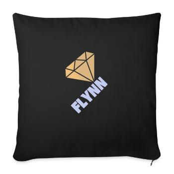 Geschenk für Flynn - Sofakissenbezug 45 x 45 cm - Schwarz - Vorne