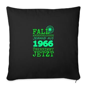 Fall 1966 - Sofakissenbezug 45 x 45 cm - Schwarz - Vorne