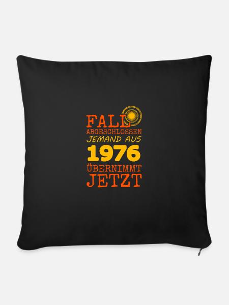 Fall 1976 - Sofakissenbezug 45 x 45 cm - Schwarz