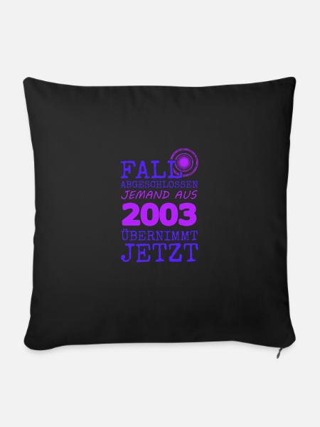 Fall 2003 - Sofakissenbezug 45 x 45 cm - Schwarz