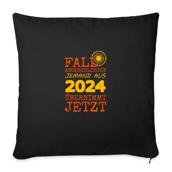 2024 - Sofakissenbezug 45 x 45 cm - Schwarz - Vorne